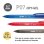 Pack de 5 Bolígrafos Roller Milan P07 Dry-Gel Tinta Negra