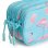 Estuche escolar triple Karactermania ColePack EcoTrick Ice Flamingo con material incluido