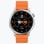 Kospet Orb Bluetooth 44mm AMOLED Argento Cinturino Arancione IP68 SpO2 Pulsometro Sonno SOS