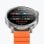 Kospet Orb Bluetooth 44mm AMOLED Argento Cinturino Arancione IP68 SpO2 Pulsometro Sonno SOS