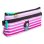 Estuche plano portatodo Grafoplás Bits Bobs Design 2 cremalleras compacto 23x10 cm