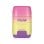 Gomma e Temperino Milan Sunset Pack Compact con 2 Gomme di Ricambio Rosa