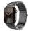 Armband Just in Case für Apple Watch 44/45/46/49mm Edelstahl Schwarz