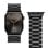 Armband Just in Case für Apple Watch 44/45/46/49mm Edelstahl Schwarz