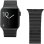 Armband Just in Case für Apple Watch 44/45/46/49mm Leder PU schwarz