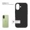 Funda para móvil Fixed MagFlow Cover Silicona Negra Compatible con iPhone 17 6,3"