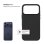 Funda para móvil Fixed MagFlow Cover Silicona Negra Compatible con iPhone 17 Pro Max