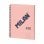Cahier Milan 430 A4 Couverture Rigide Spirale Papier Quadrillé 80 Pages 95g Rose