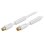 Cable coaxial Goobay 2,5 m macho/hembra blanco para antena de TV