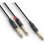 Cable de Audio PD Connex CX76-6 6,35mm Macho a 2x 6,35mm Macho 6 m Negro