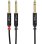 Cable de Audio PD Connex CX76-6 6,35mm Macho a 2x 6,35mm Macho 6 m Negro