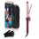 Rizador de Pelo Cecotec SurfCare CurlClip Cerámica Keratina Argán 25mm 120-200°C 5 Ajustes Con Pinza Guante y Bolsa Rosa