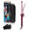 Rizador de Pelo Cecotec SurfCare CurlClip Cerámica Keratina Argán 25mm 120-200°C 5 Ajustes Con Pinza Guante y Bolsa Rosa
