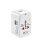Adaptador de viaje universal DCU Tecnologic con 4 enchufes internacionales y 2 puertos USB