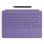 Teclado Microsoft EP2-33096 mecánico con touchpad y tejido alcántara violeta