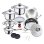 Conjunto de Cozinha Klack 16 Peças Inox Compatível Indução