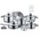 Conjunto de Cozinha Klack 16 Peças Inox Compatível Indução