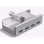 Hub Orico 5 portas 5 Gbps USB 3.2 Gen 1 modelo ALL-USB3-HUB-4-CLIP Prateado