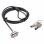 Cavo antifurto Dicota D30971 2 m 2 chiavi acciaio TPR nero/argento