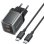 Cargador de Pared GaN Vention 2xUSB-C 45W + Cable USB-C 1m Negro