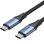 Cable USB-C Vention TREBD 5A 240W 0.5m Negro Aluminio Azul