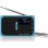 Radio Blaupunkt PR5BL Analógica FM 1 W Negro Azul 123 mm