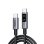 Cable USB-C a USB-C Ugreen 1 m 100W PD 3.0 E-Marker Gris Gunmetal