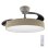 Ventilador de Techo con Luz Cecotec EnergySilence Aero 4222 Invisible Textile 30W 107cm 6 Velocidades Motor DC Aspas Retráctiles con Mando