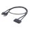 Cable eSATA USB Akasa Flexstor 0,4 m Noir