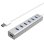 Hub Unitek 7 puertos 5 Gbps USB 3.2 Gen 1 modelo Y-3090 Plata con adaptador AC