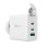 Carregador de viagem 3 portas GaN 65 W j5create com enchufes CA intermutáveis e cabo USB-C