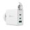 Carregador de viagem 3 portas GaN 65 W j5create com enchufes CA intermutáveis e cabo USB-C