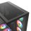 Caja PC xyz TESSERACT X 50 ATX Cubo Acero Negro con Ventana Cristal Templado y 6 Ventiladores A-RGB