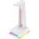 Suporte para auriculares Onikuma ST2 RGB branco com 3 portos USB