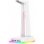Suporte para auriculares Onikuma ST2 RGB branco com 3 portos USB