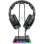 Soporte para auriculares Onikuma ST2 RGB negro con puertos USB y jack 3.5 mm