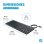 Teclado HP 150 mecânico completo com cabo USB e layout QWERTY preto