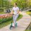 Homcom Patinete Plegable +14 Años Con Manillar Ajustable Azul Cielo Y Negro