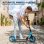 Homcom Patinete Plegable +14 Años Con Manillar Ajustable Azul Cielo Y Negro