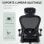 Homcom Pack Oficina Con Silla De Malla Negra Y Alfombra Protectora 90x120 Cm