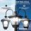 Farola Solar Outsunny B30-070V00BK 3 Cabeças Macetero Preto IP44