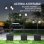 Farola Solar Outsunny B30-070V00BK 3 Cabeças Macetero Preto IP44