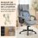 Homcom Silla De Oficina Con Masaje De Amasamiento De 4 Puntos Gris