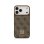 Guess Funda Para Iphone 17 Pro Max – Carcasa De Polipiel Marrón Con Logo 4g De Strass Y Magsafe, Diseño Elegante Y Ajuste Preciso