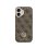 Guess Funda Para Iphone 16 – Carcasa Con Magsafe Marrón Con Logo 4g De Strass Y Correa Ancha, Diseño Elegante Y Ajuste Preciso