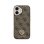 Guess Funda Para Iphone 17 – Carcasa De Polipiel Marrón Con Logo Strass Y Correa Ancha, Diseño Elegante Y Ajuste Preciso