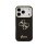 Guess Funda Para Iphone 17 Pro – Carcasa Efecto Granulado Negra Con Logo Y Soporte, Diseño Funcional Y Ajuste Preciso