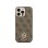 Guess Funda Para Iphone 16 Pro – Carcasa Con Magsafe Marrón Con Logo 4g De Strass Y Correa Ancha, Diseño Elegante Y Ajuste Preciso
