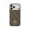 Funda für Handy Guess Polipiel Braun Logo Strass mit Breitem Riemen für iPhone 17 Pro
