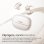 Auriculares Shokz OpenDots 2 sans fil Bluetooth, son Dolby amélioré, blanc perle